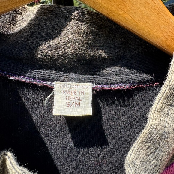 Vintage Y2K made in Nepal Multicolor Embroidered Long Sleeve duster jacket - Picture 3 of 9